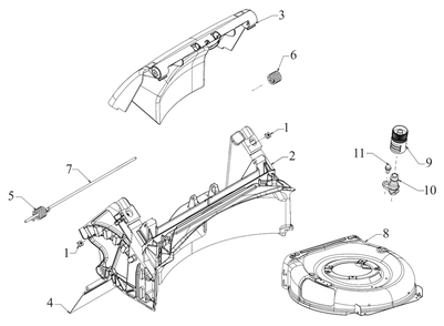 Deck Assembly Diagram and Parts List for 12AVB2M5345 2019 Yard Machines Lawn Mower